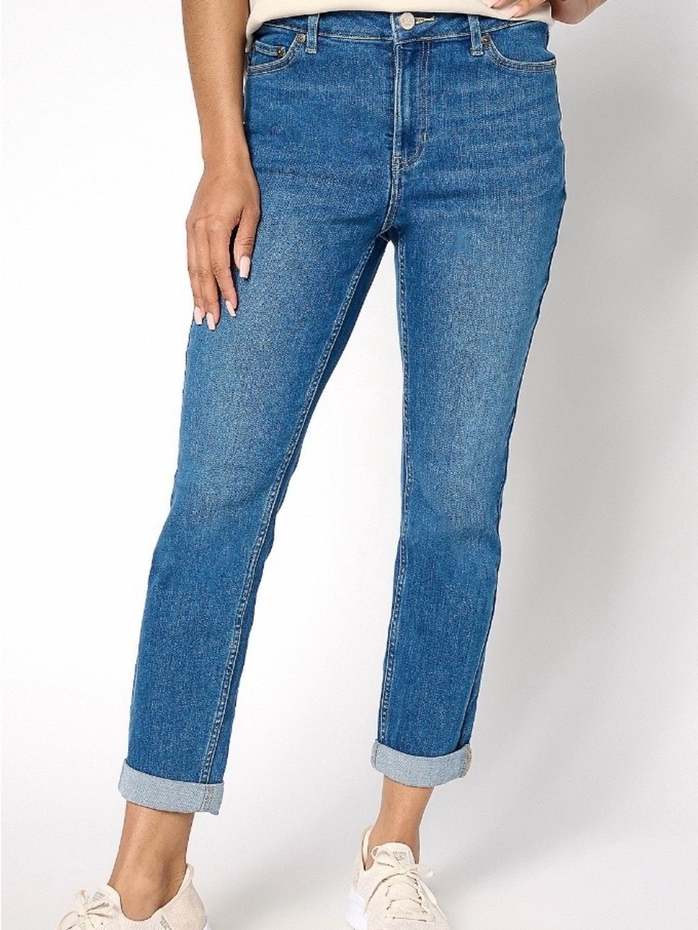 Martha Stewart Women's Straight Leg Blue Jeans